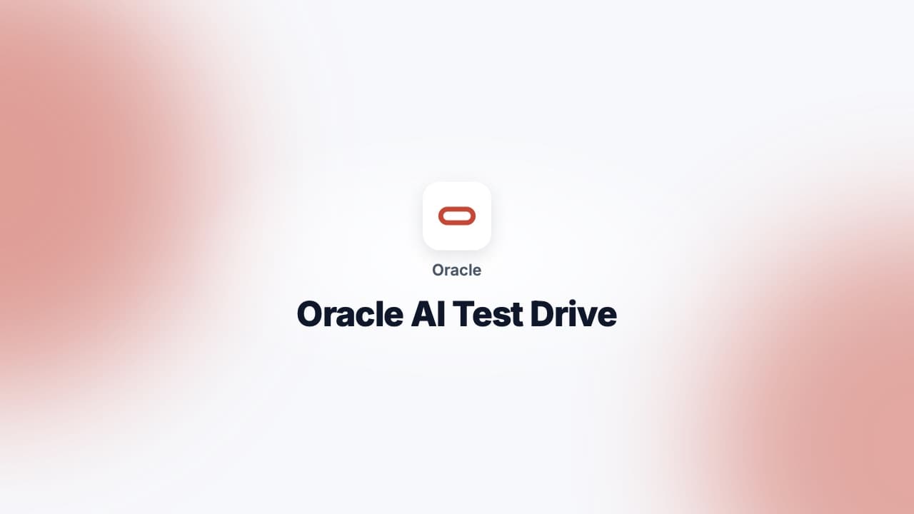 Oracle AI Test Drive